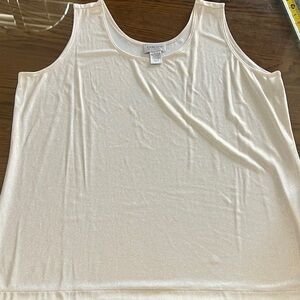 Chico's Gold glitter Cream Sleeveless Top